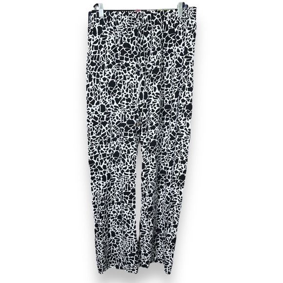 Hester & Orchard Giraffe Animal Print Stretch Waist Wide Leg Pants Size XL - Picture 1 of 5